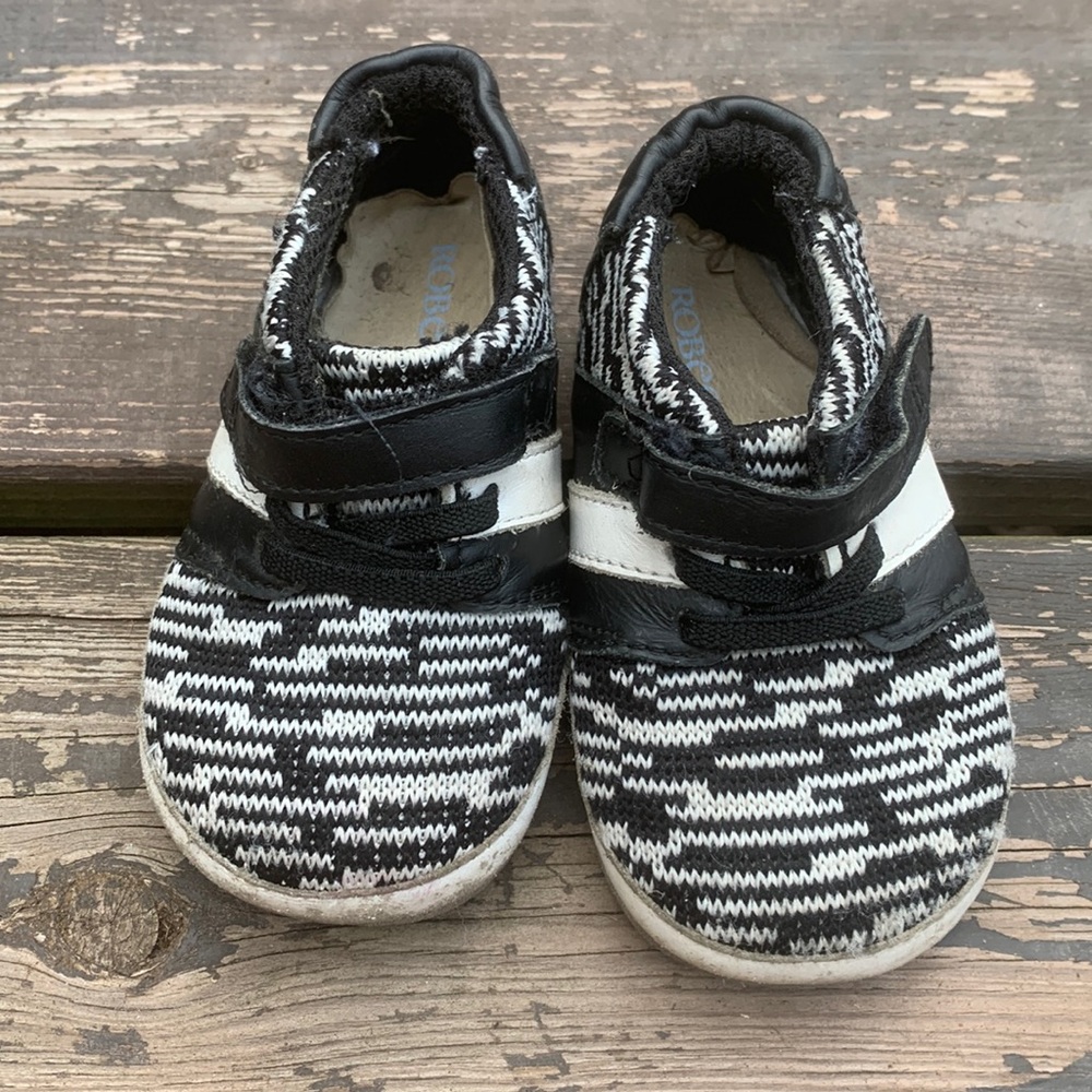 Robeez Knit/Leather Baby Shoes, size 12-18month